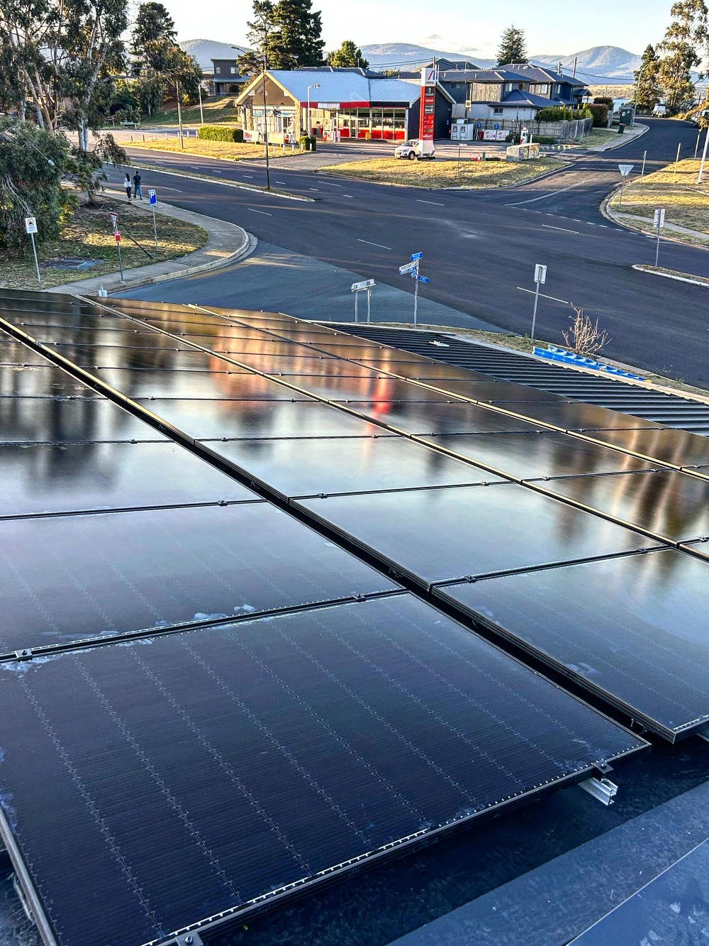 Newly installed grid connected solar system